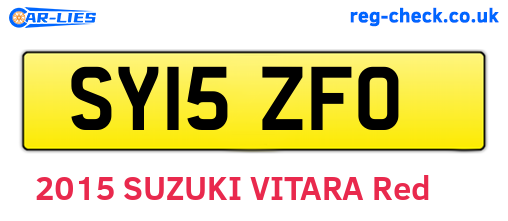 SY15ZFO are the vehicle registration plates.