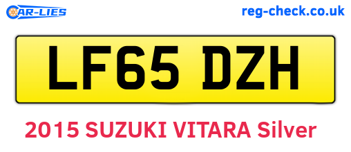 LF65DZH are the vehicle registration plates.