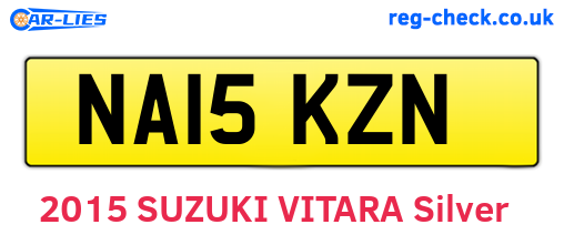 NA15KZN are the vehicle registration plates.