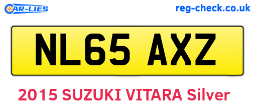 NL65AXZ are the vehicle registration plates.