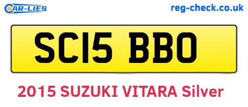 SC15BBO are the vehicle registration plates.