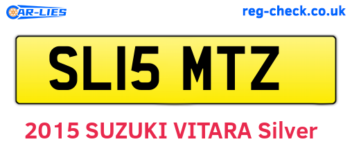 SL15MTZ are the vehicle registration plates.
