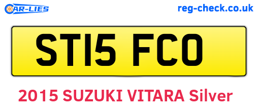 ST15FCO are the vehicle registration plates.