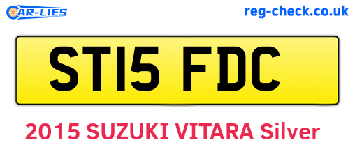 ST15FDC are the vehicle registration plates.