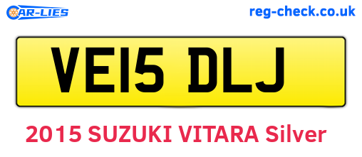 VE15DLJ are the vehicle registration plates.