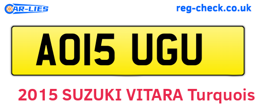AO15UGU are the vehicle registration plates.