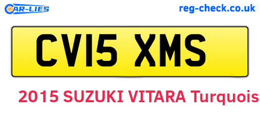 CV15XMS are the vehicle registration plates.