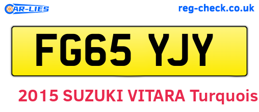 FG65YJY are the vehicle registration plates.