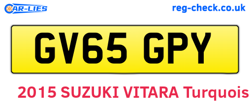 GV65GPY are the vehicle registration plates.