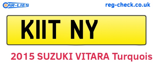 K11TNY are the vehicle registration plates.