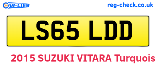 LS65LDD are the vehicle registration plates.