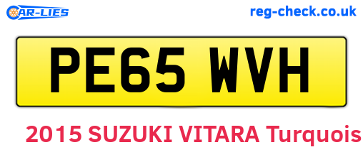 PE65WVH are the vehicle registration plates.