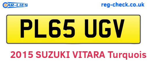 PL65UGV are the vehicle registration plates.