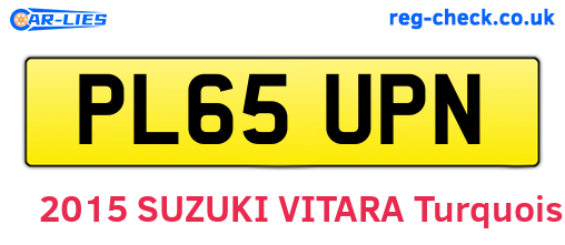 PL65UPN are the vehicle registration plates.