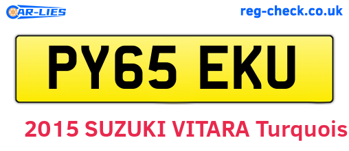 PY65EKU are the vehicle registration plates.