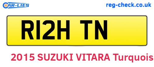 R12HTN are the vehicle registration plates.