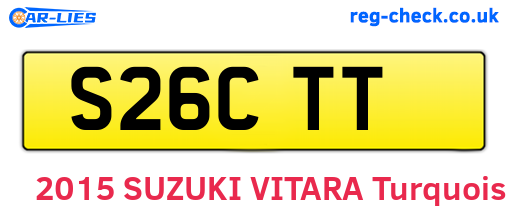 S26CTT are the vehicle registration plates.