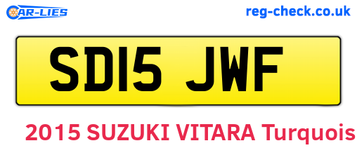 SD15JWF are the vehicle registration plates.