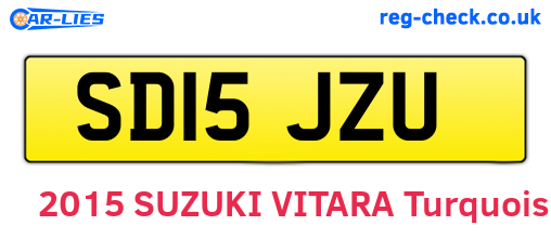 SD15JZU are the vehicle registration plates.