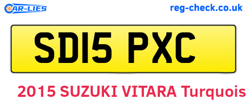 SD15PXC are the vehicle registration plates.