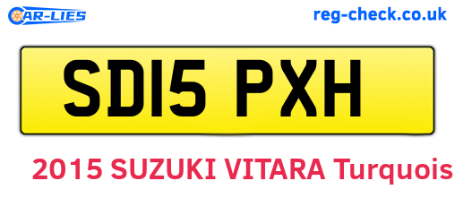 SD15PXH are the vehicle registration plates.