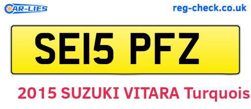 SE15PFZ are the vehicle registration plates.