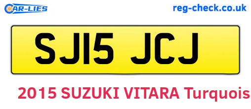 SJ15JCJ are the vehicle registration plates.