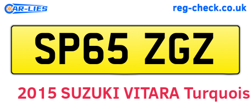 SP65ZGZ are the vehicle registration plates.