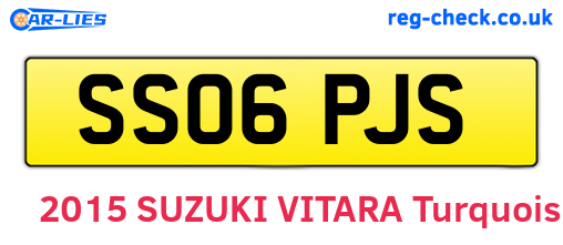 SS06PJS are the vehicle registration plates.