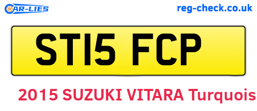 ST15FCP are the vehicle registration plates.
