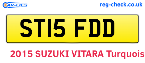 ST15FDD are the vehicle registration plates.