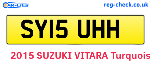 SY15UHH are the vehicle registration plates.