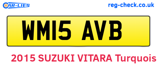 WM15AVB are the vehicle registration plates.