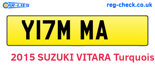 Y17MMA are the vehicle registration plates.