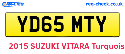 YD65MTY are the vehicle registration plates.