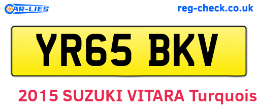 YR65BKV are the vehicle registration plates.