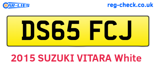 DS65FCJ are the vehicle registration plates.