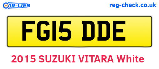 FG15DDE are the vehicle registration plates.