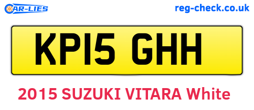 KP15GHH are the vehicle registration plates.