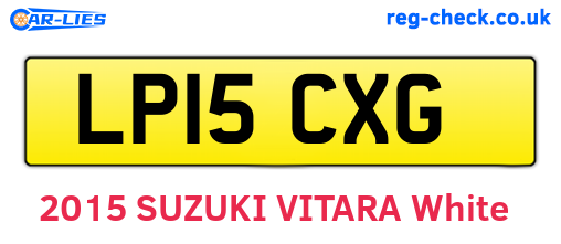 LP15CXG are the vehicle registration plates.
