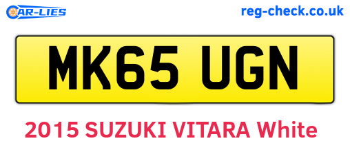 MK65UGN are the vehicle registration plates.