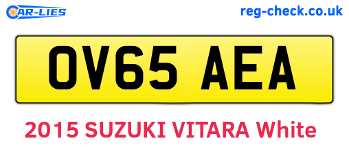 OV65AEA are the vehicle registration plates.