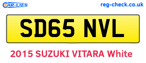 SD65NVL are the vehicle registration plates.