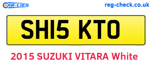 SH15KTO are the vehicle registration plates.