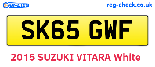 SK65GWF are the vehicle registration plates.