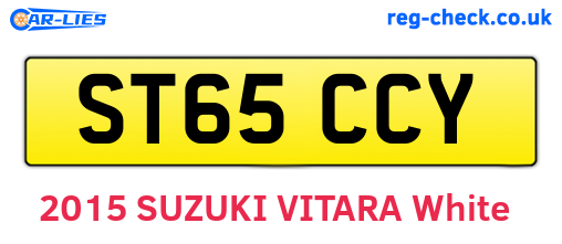 ST65CCY are the vehicle registration plates.