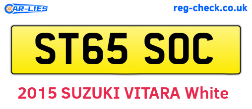 ST65SOC are the vehicle registration plates.
