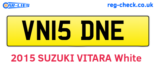 VN15DNE are the vehicle registration plates.