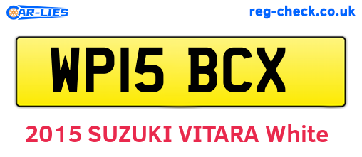WP15BCX are the vehicle registration plates.