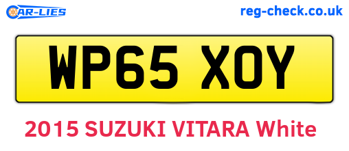 WP65XOY are the vehicle registration plates.